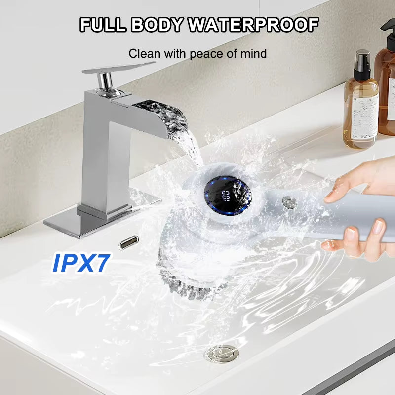 2025 USB Electric Rotary Scrubber Cleaning Brush,With 5 Brush Head Electric for ,Kitchen,Bathtub Tile Scrubber