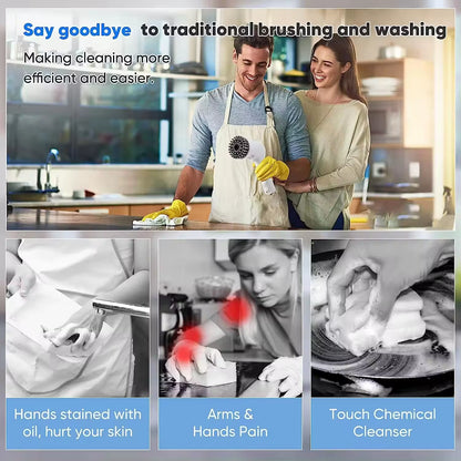 2025 USB Electric Rotary Scrubber Cleaning Brush,With 5 Brush Head Electric for ,Kitchen,Bathtub Tile Scrubber